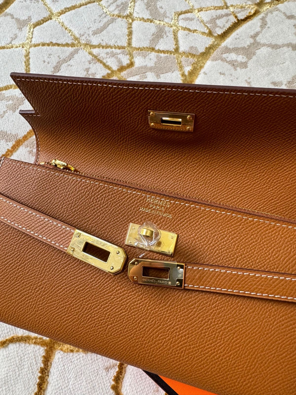 Hermes Kelly Cut Clutch with Brand Box