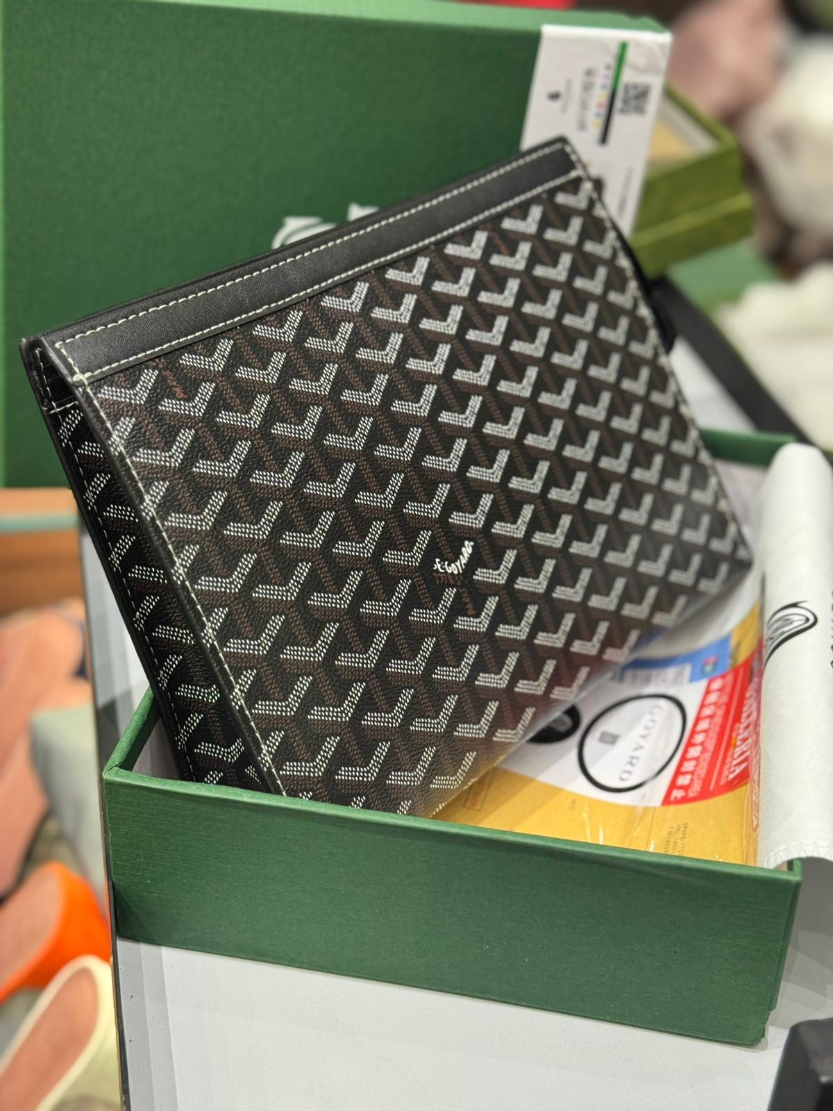 Goyard Senat MM Pouch with Brand Box