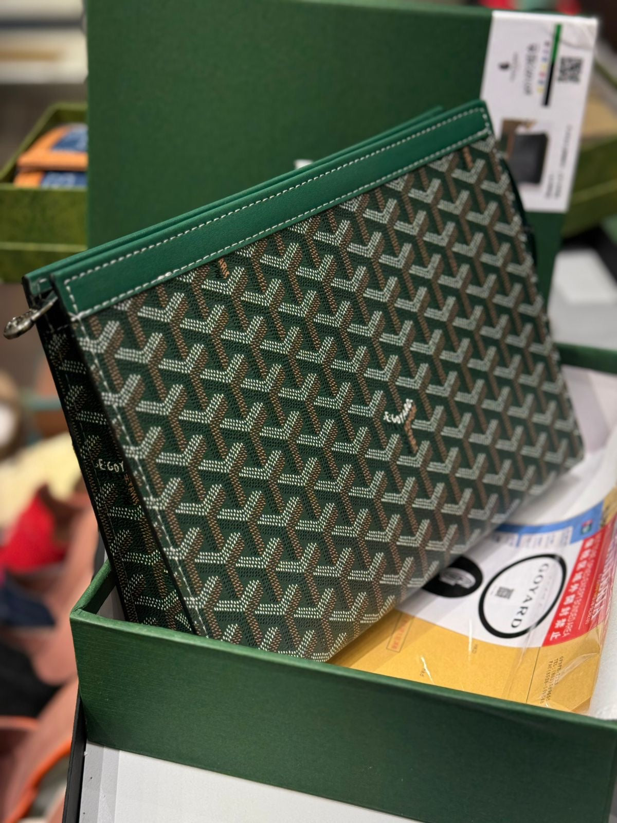 Goyard Senat MM Pouch with Brand Box