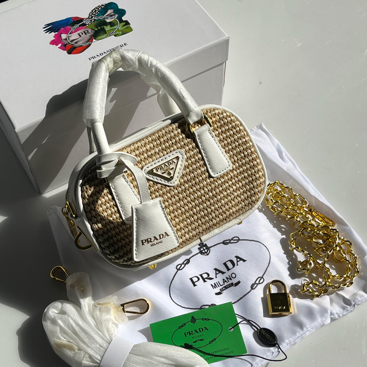 PARADA | Luxury Woven Mini Crossbody Bag with Box