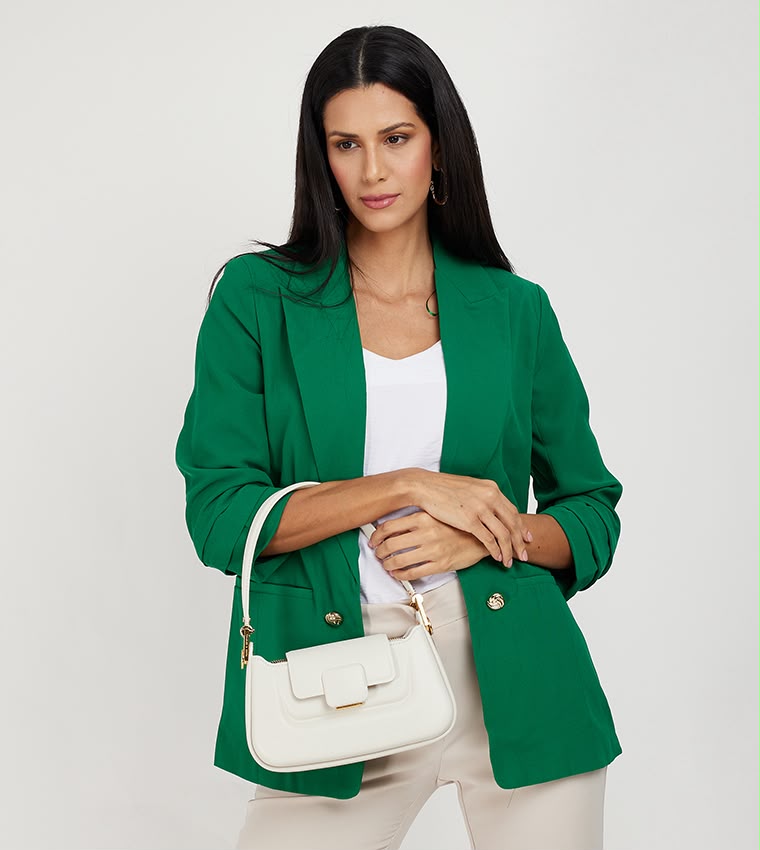 Charles & Keith | Koa Push-Lock Top Handle Bag with Box