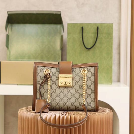 GUCCI Padlock Small Shoulder Bag with Box