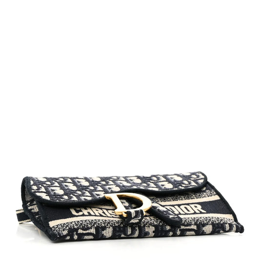 Dior Oblique Slim Saddle Wallet