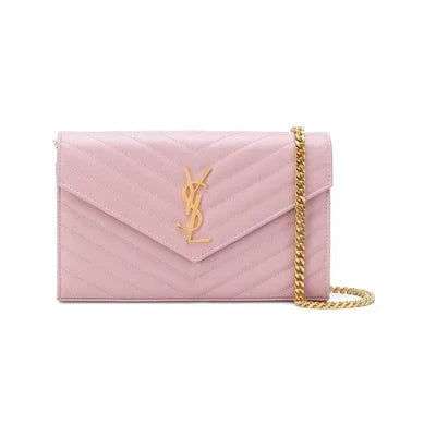 YSL Quilted Chain Wallet with Brand Box