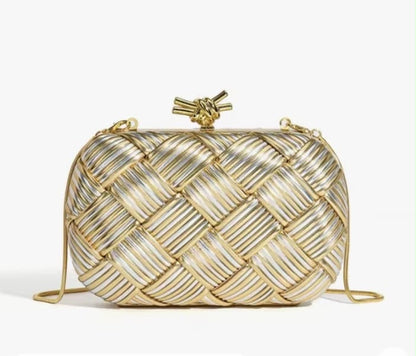 Bottega Veneta Knot Minaudiere Clutch with Brand Box