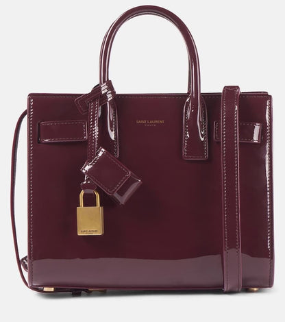 YSL Nano Tote Bag Patent Leather with Brand Box