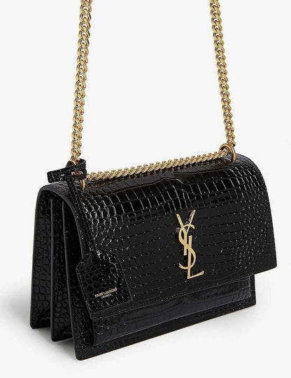 YSL Sunset Crocodile Embossed with Brand Box