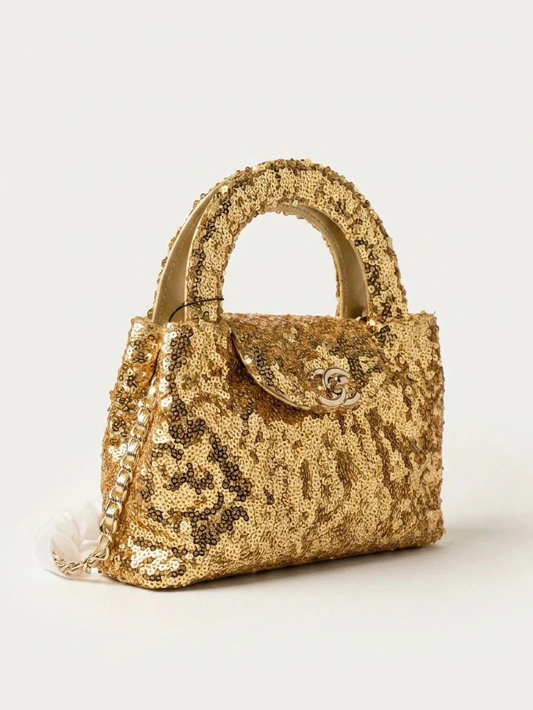 Chanel Mini Nano Kelly Sequin Bag
