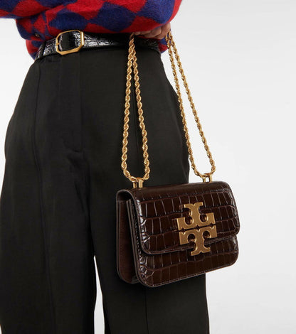 Tory Burch Eleanor Croc Medium with Brand Box