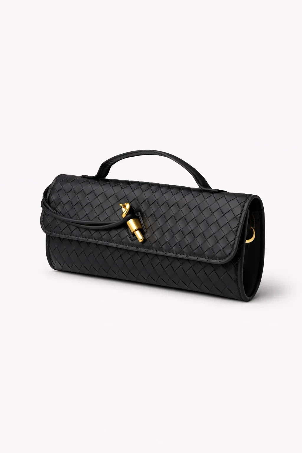 Bottega Veneta Andiamo Black Long Clutch With Box