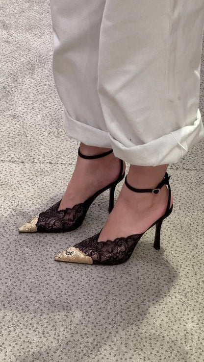 Jimmy Choo Lace Pumps with Brand Box