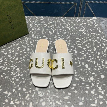 Gucci Cara Leather Slides