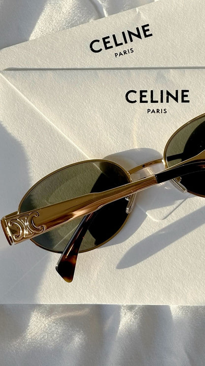 Imported CELINE sunglasses Goldenframe with Box