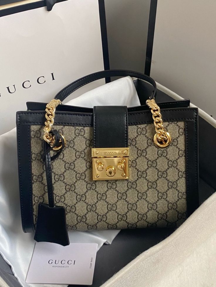 GUCCI Padlock Small Shoulder Bag with Box