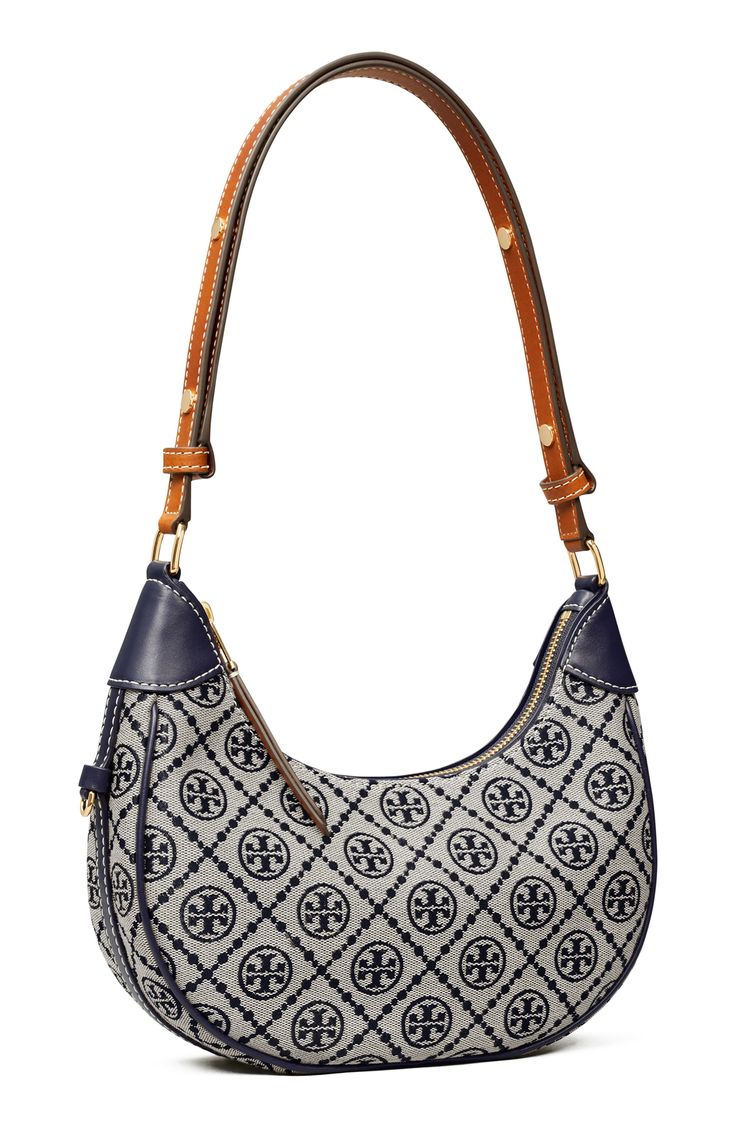 Tory Burch T Monogram Crescent Bag with Box