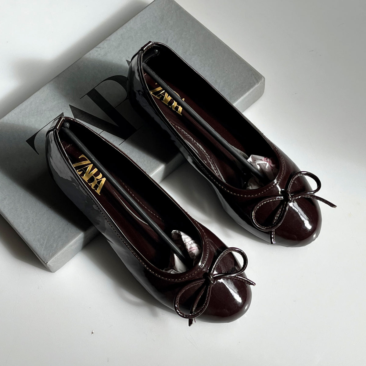 ZARA Patent Leather Ballet Flats