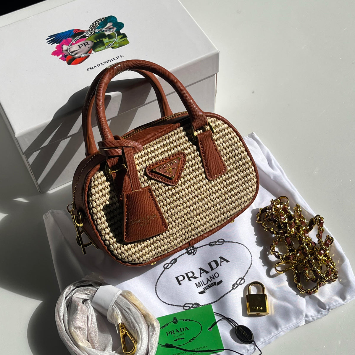 PARADA | Luxury Woven Mini Crossbody Bag with Box