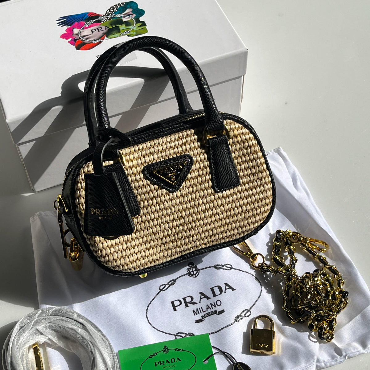PARADA | Luxury Woven Mini Crossbody Bag with Box