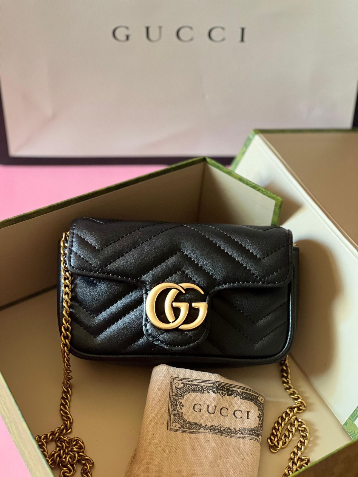 GUCCI | GG Marmont Mini Shoulder Bag with Box