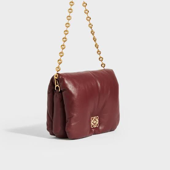 LOEWE Puffer Goya Padded | Leather Shoulder Bag with Box