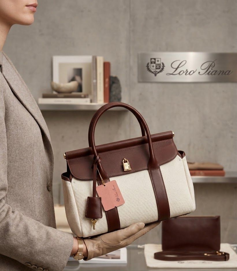 Loro Piana Loom Bag L32 in Grained Calfskin with Box