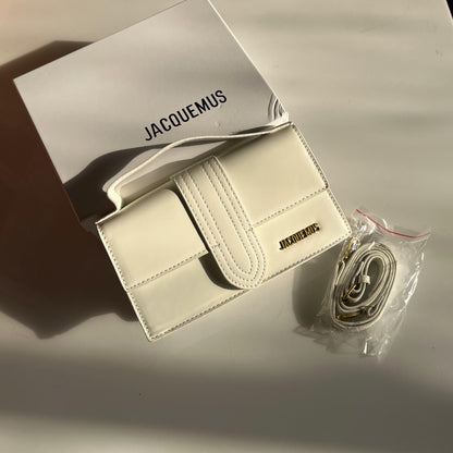 JACQUEMUS Le Grand Bambino Smooth Leather Handbag with Box