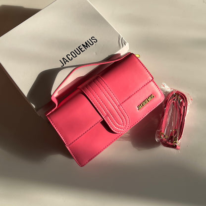 JACQUEMUS Le Grand Bambino Smooth Leather Handbag with Box