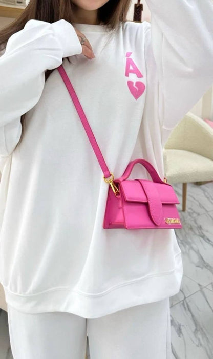 JACQUEMUS Le Grand Bambino Smooth Leather Handbag with Box