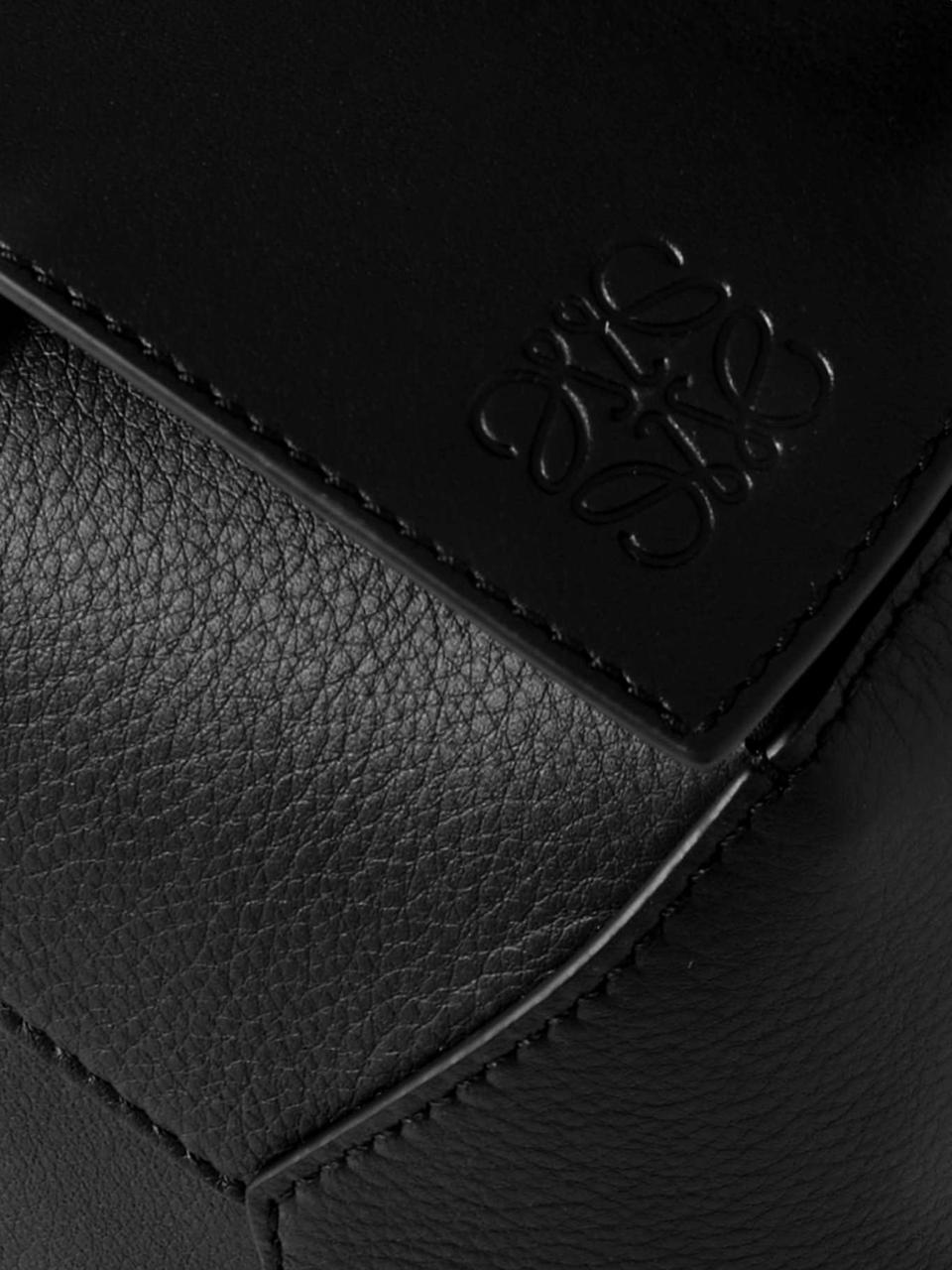 Loewe Puzzle Edge Medium Top-Handle Bag in Soft Grained Leather with Box
