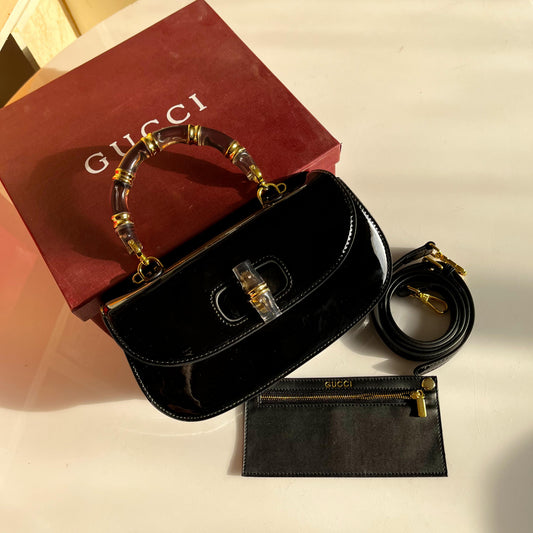 Gucci Bamboo 1947 Small Top Handle Bag with Box