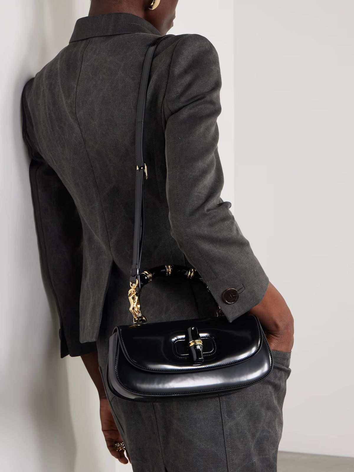 Gucci Bamboo 1947 Small Top Handle Bag with Box