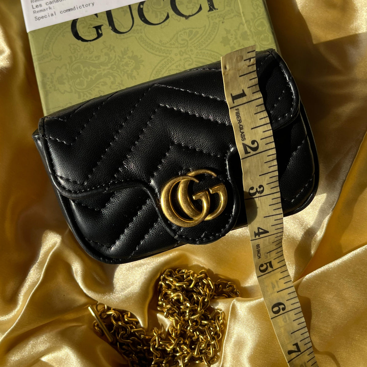 Gucci GG Marmont Super Mini shoulder bag with Box