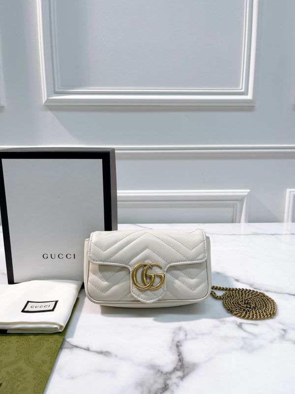 Gucci GG Marmont Super Mini shoulder bag with Box