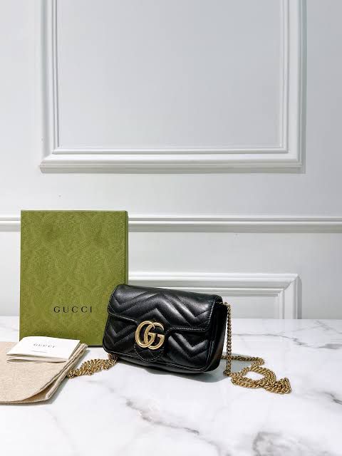 Gucci GG Marmont Super Mini shoulder bag with Box