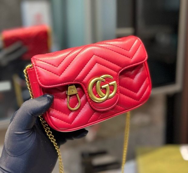 Gucci GG Marmont Super Mini shoulder bag with Box