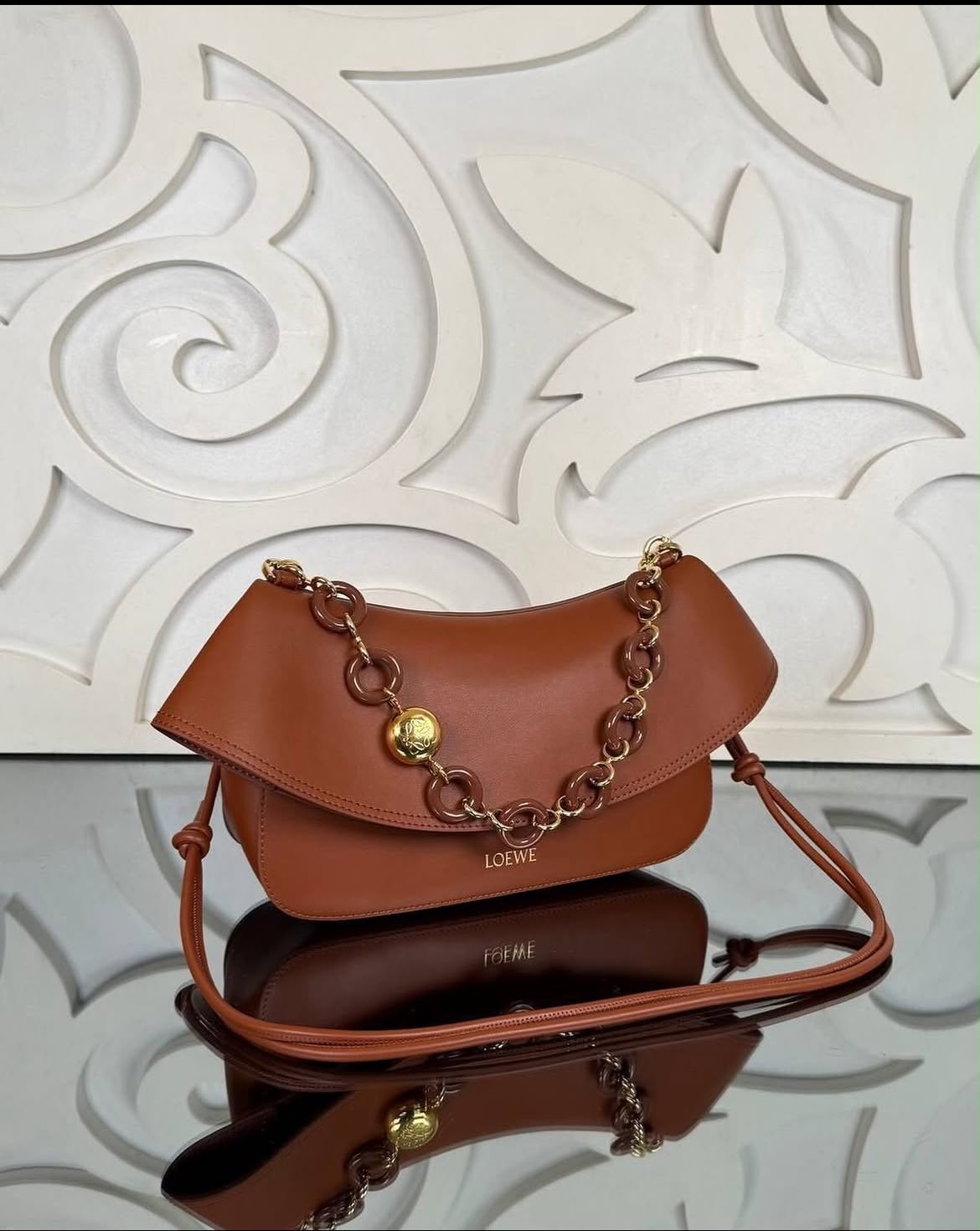 Medium Ola bag in smooth calfskin with Box