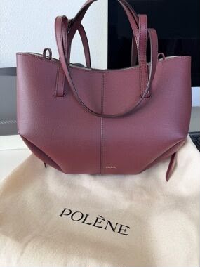 POLÈNE CYME Leather Tote Bag with Box
