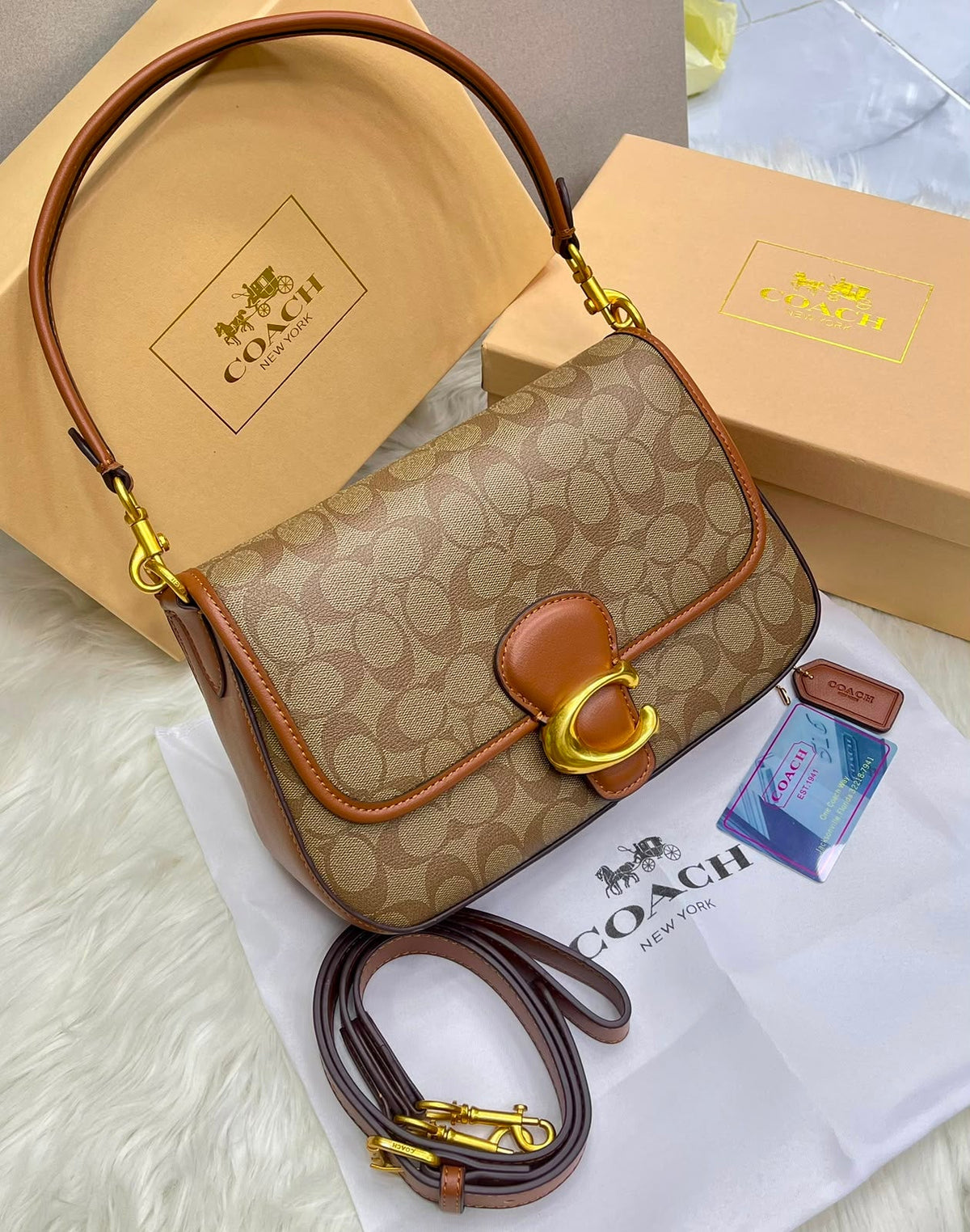 Coach Idol Bag in Luxe Leather with Box