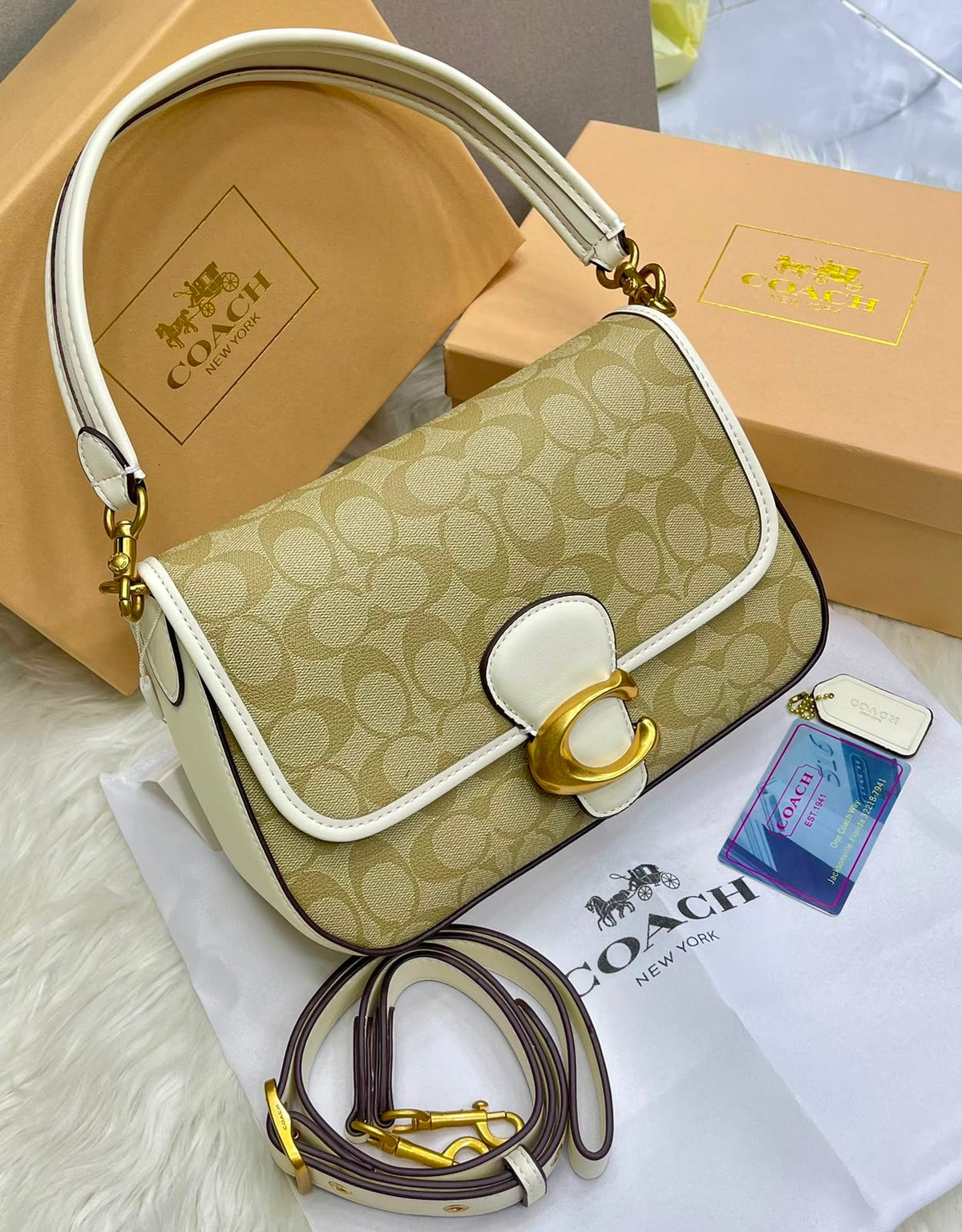 Coach Idol Bag in Luxe Leather with Box