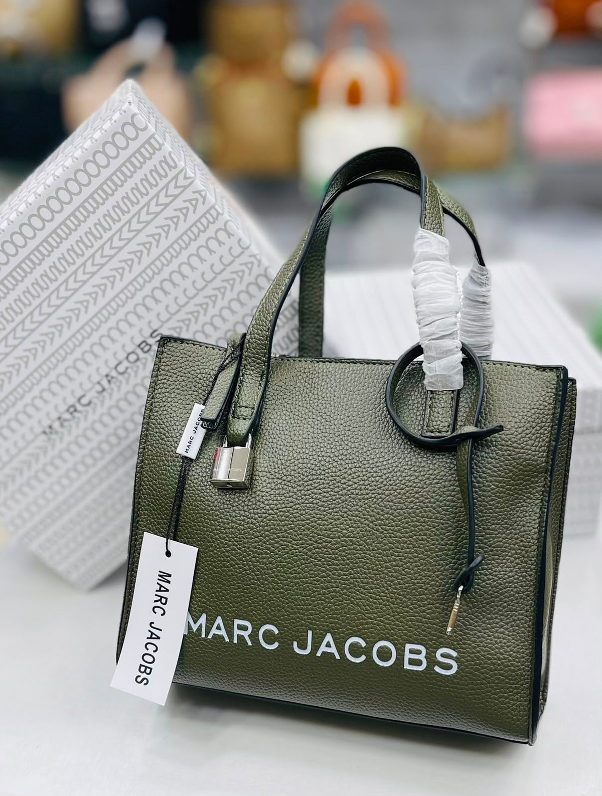 Marc Jacobs Mini Grind Leather Tote with Box