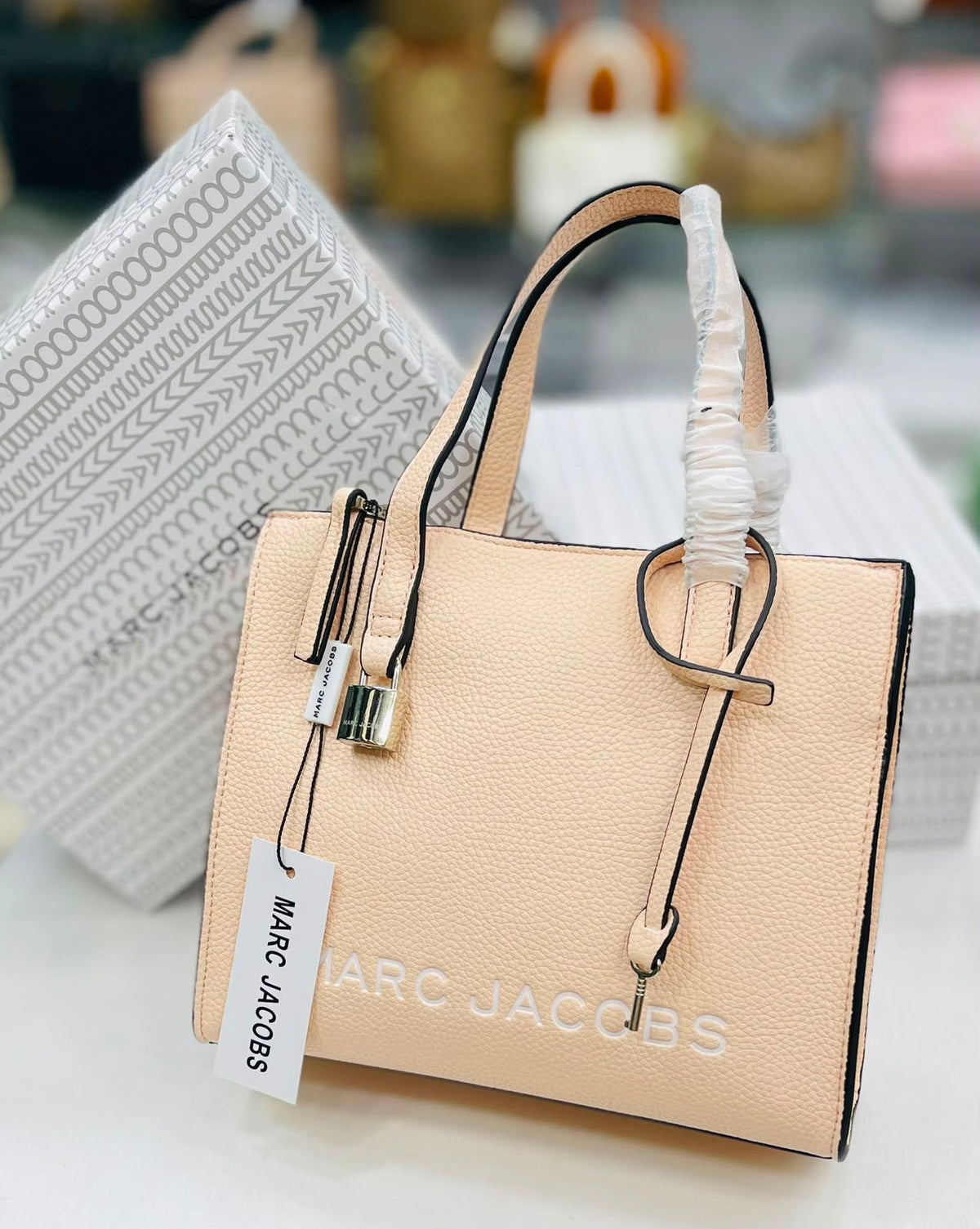Marc Jacobs Mini Grind Leather Tote with Box