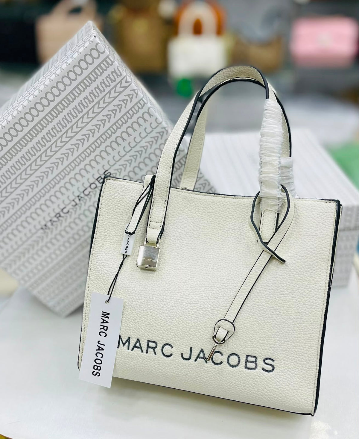 Marc Jacobs Mini Grind Leather Tote with Box