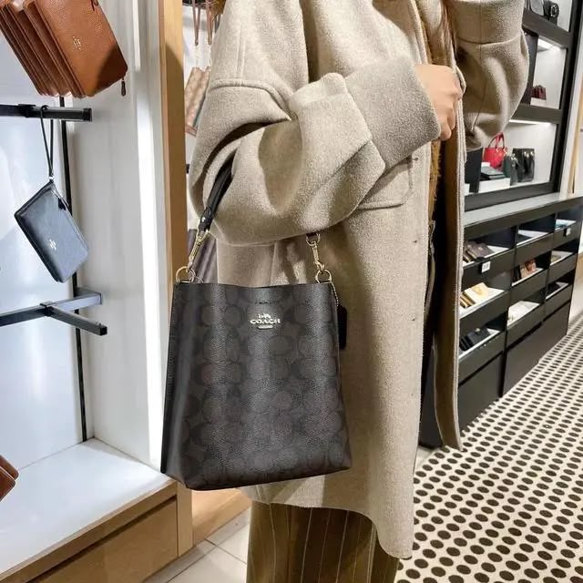 Coach Mollie Bucket Bag in Signature Canvas with Box