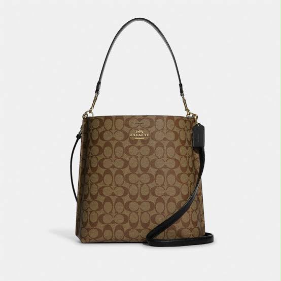 Coach Mollie Bucket Bag in Signature Canvas with Box