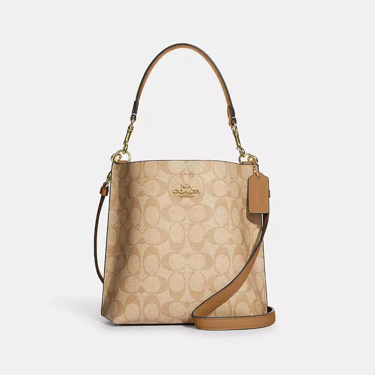 Coach Mollie Bucket Bag in Signature Canvas with Box