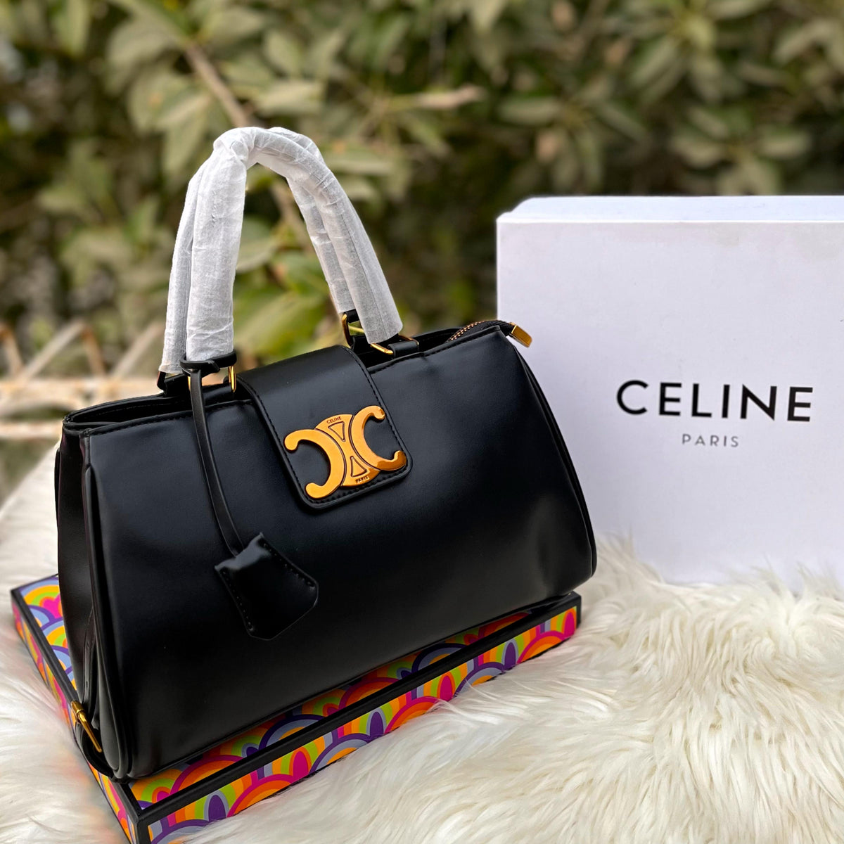 Celine Medium Appoline Bag in Supple Calfskin with Box