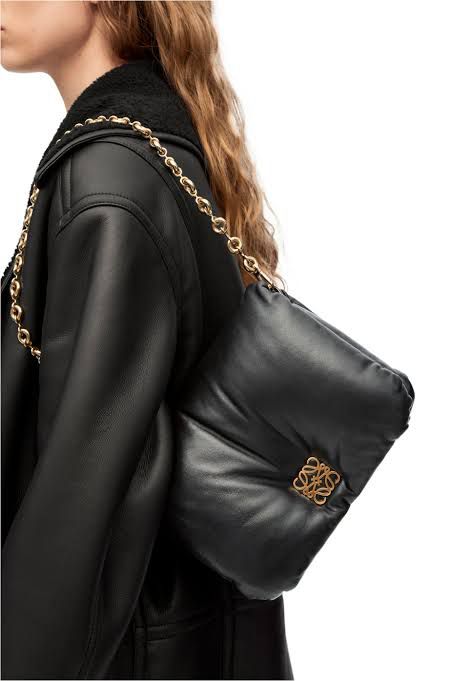 LOEWE Puffer Goya Padded | Leather Shoulder Bag with Box