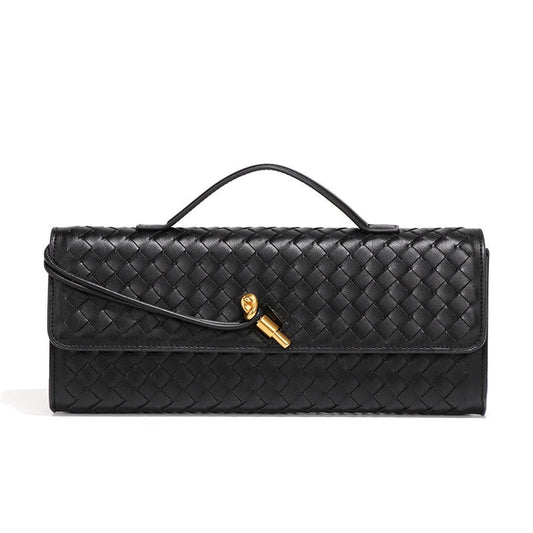 Bottega Veneta Andiamo Black Long Clutch With Box