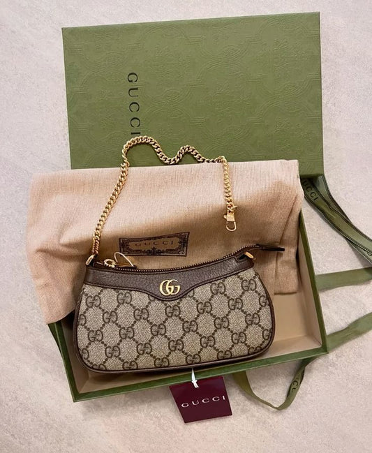 GUCCI Ophidia Strawberry Shoulder Bag with Box